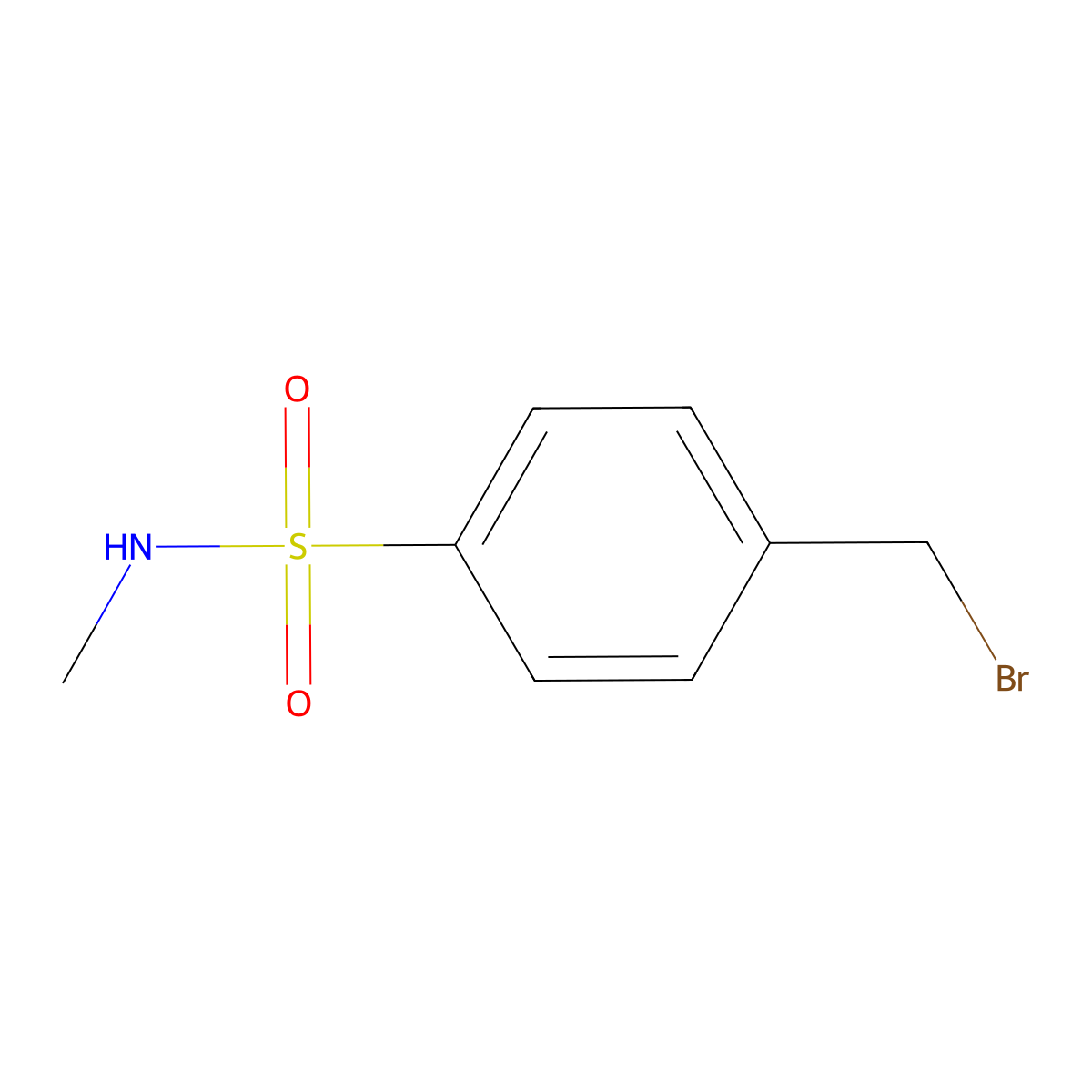 4-(Bromomethyl)-N-methylbenzenesulfonamide molecular structure, CAS 148459-00-1