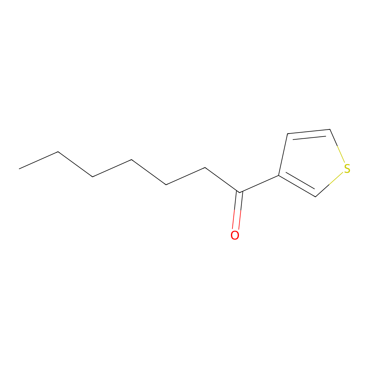 1-(Thiophen-3-yl)heptan-1-one molecular structure, CAS 148459-20-5