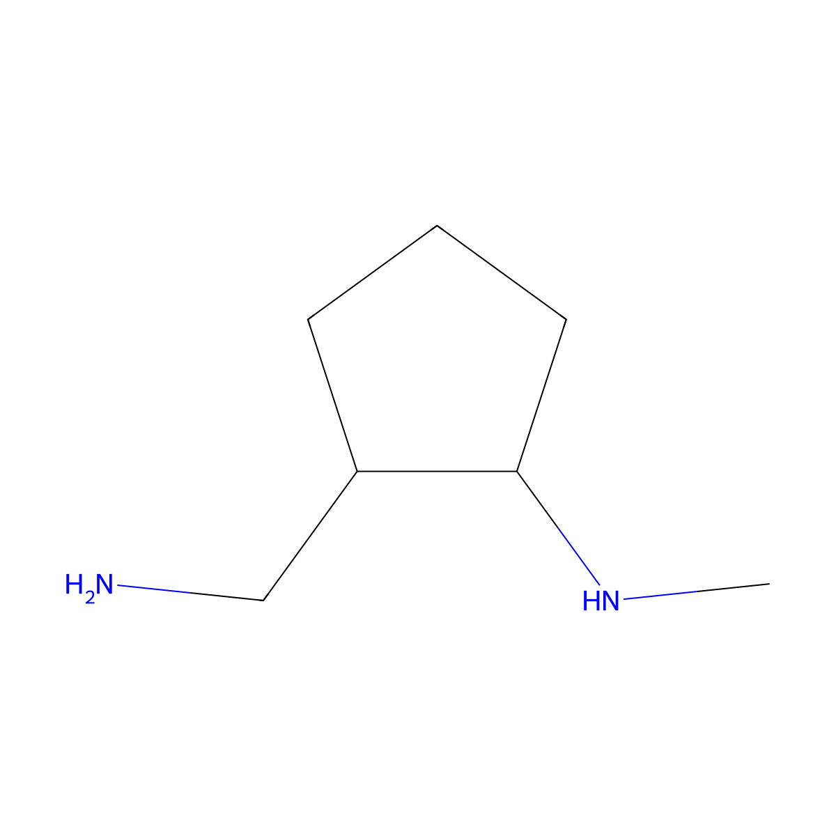 2-(aminomethyl)-N-methylcyclopentan-1-amine molecular structure, CAS 1484602-98-3