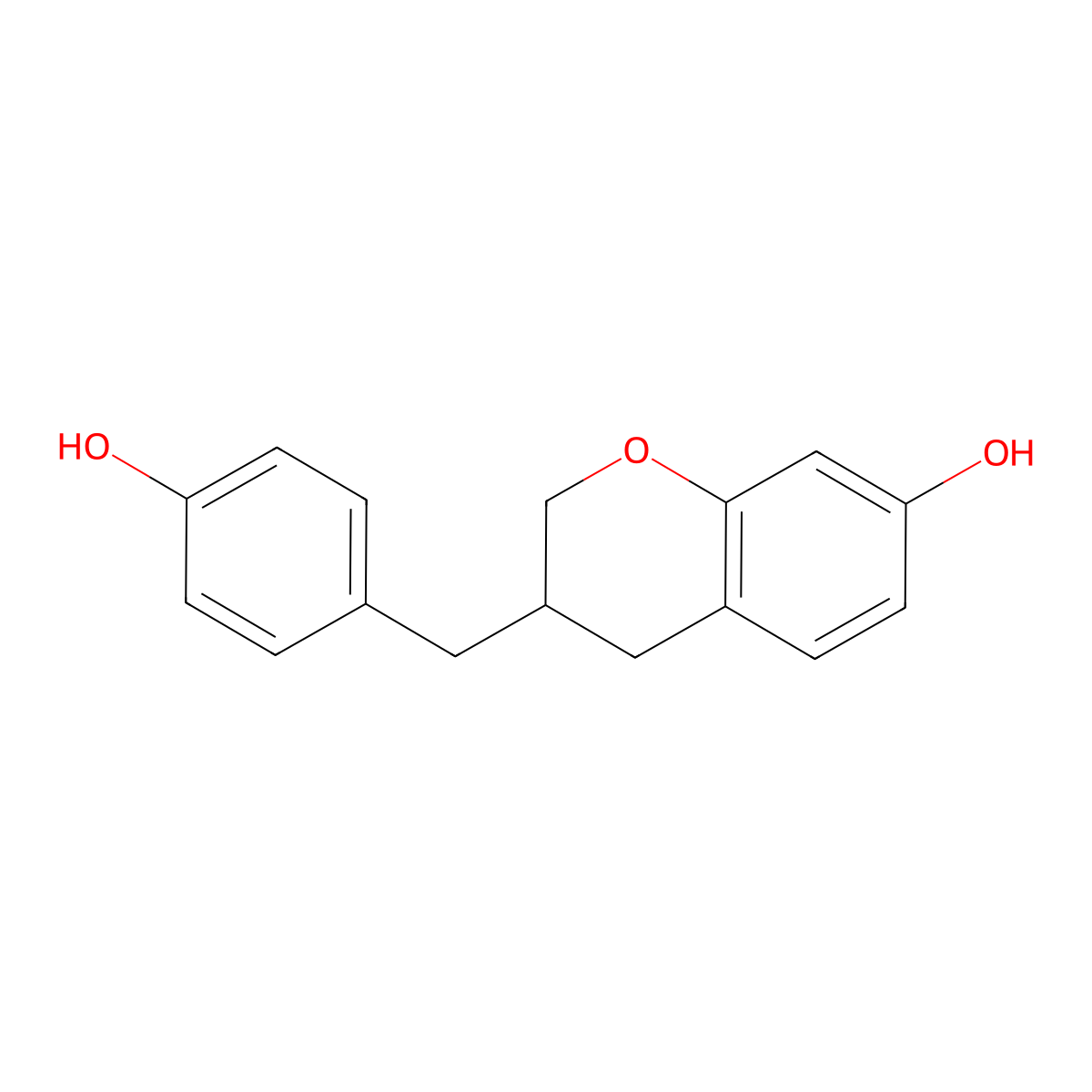 7-Hydroxy-3-(4-hydroxybenzyl)chroman molecular structure, CAS 148462-00-4