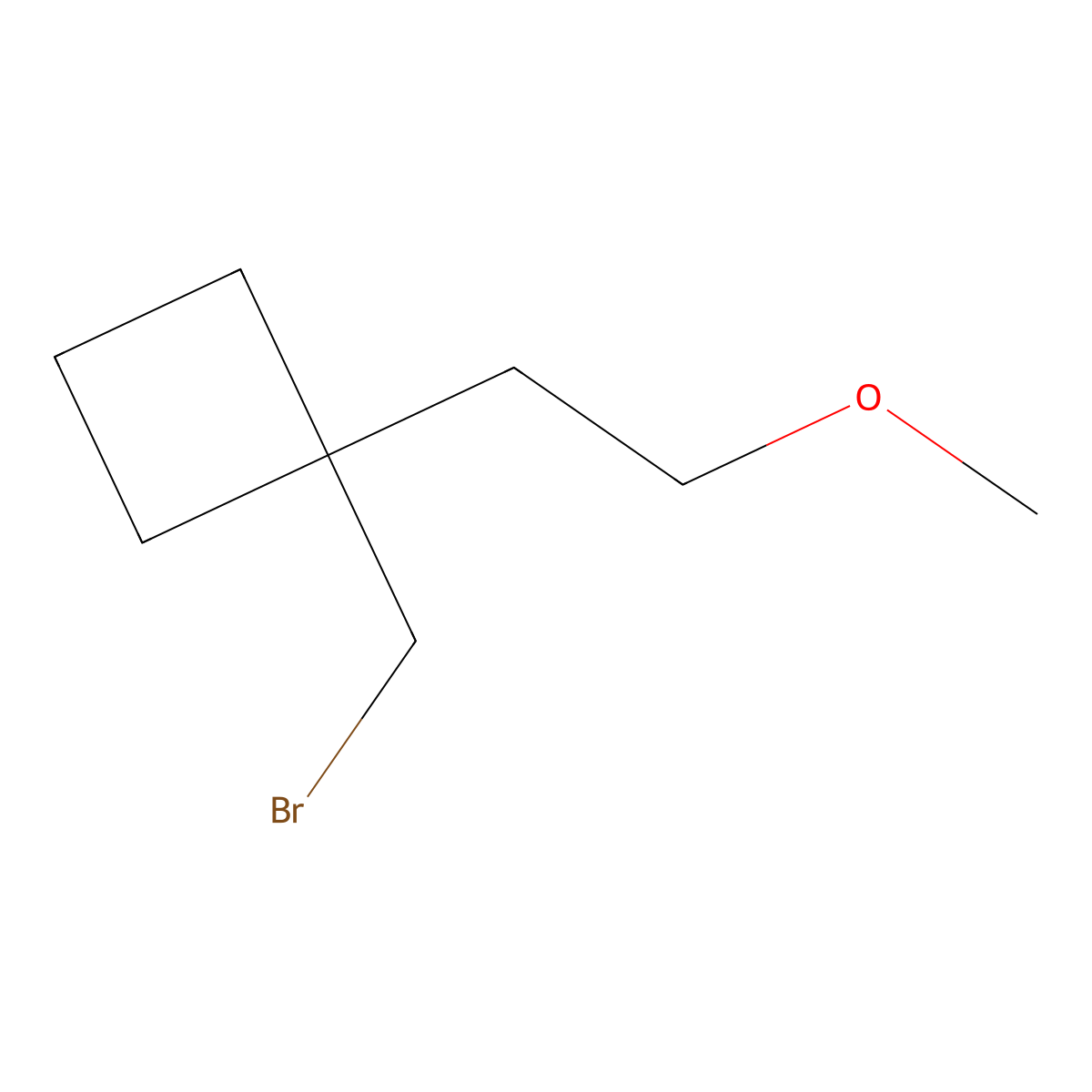 1-(Bromomethyl)-1-(2-methoxyethyl)cyclobutane molecular structure, CAS 1484655-89-1
