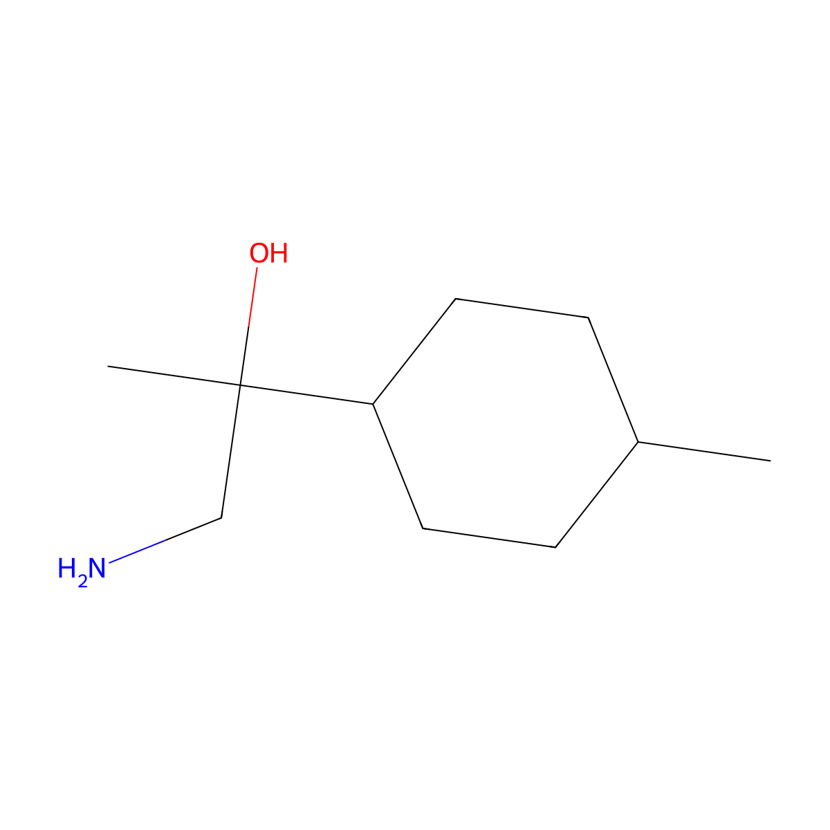 1-Amino-2-(4-methylcyclohexyl)propan-2-ol molecular structure, CAS 1484658-51-6