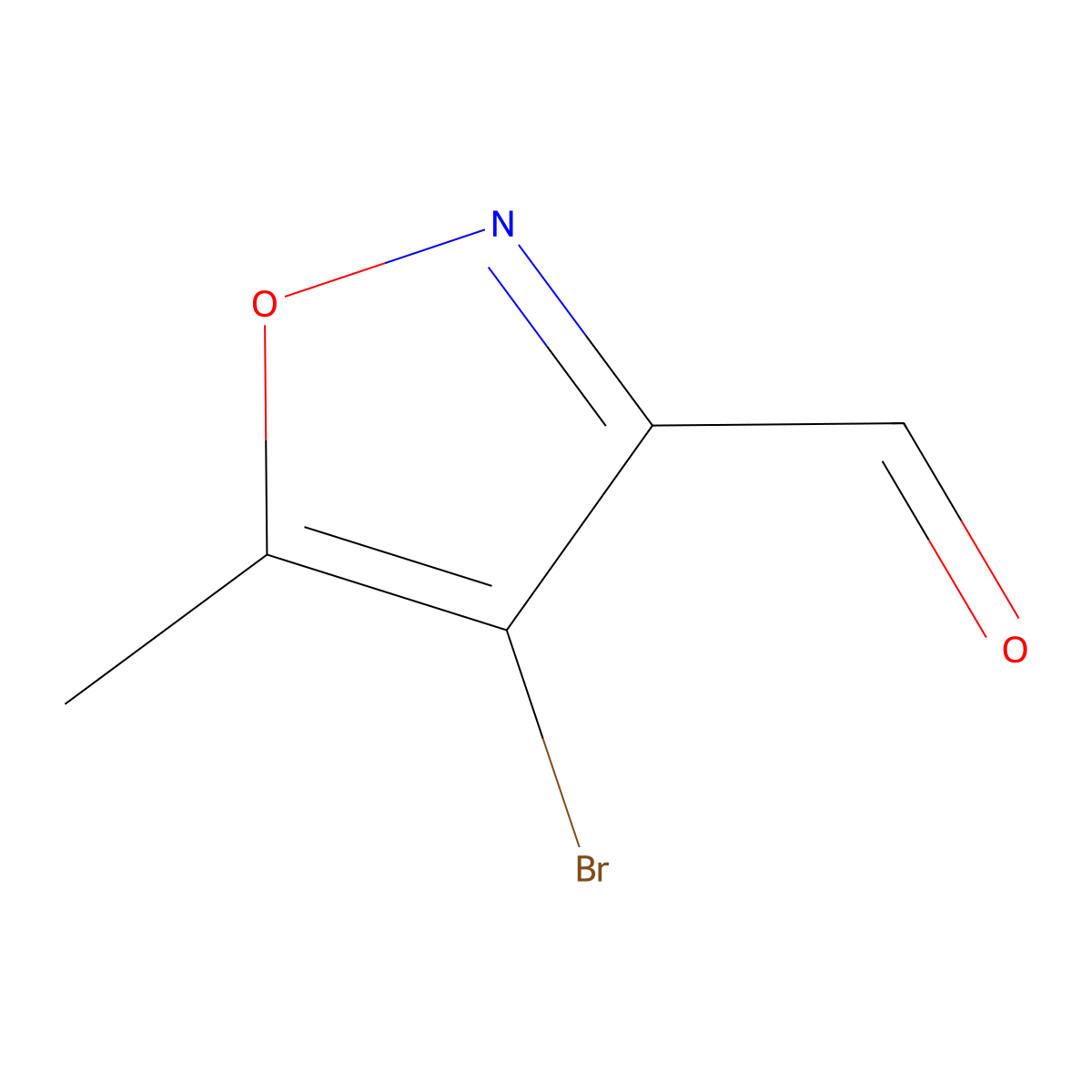 4-Bromo-5-methyl-1,2-oxazole-3-carbaldehyde molecular structure, CAS 1484666-91-2