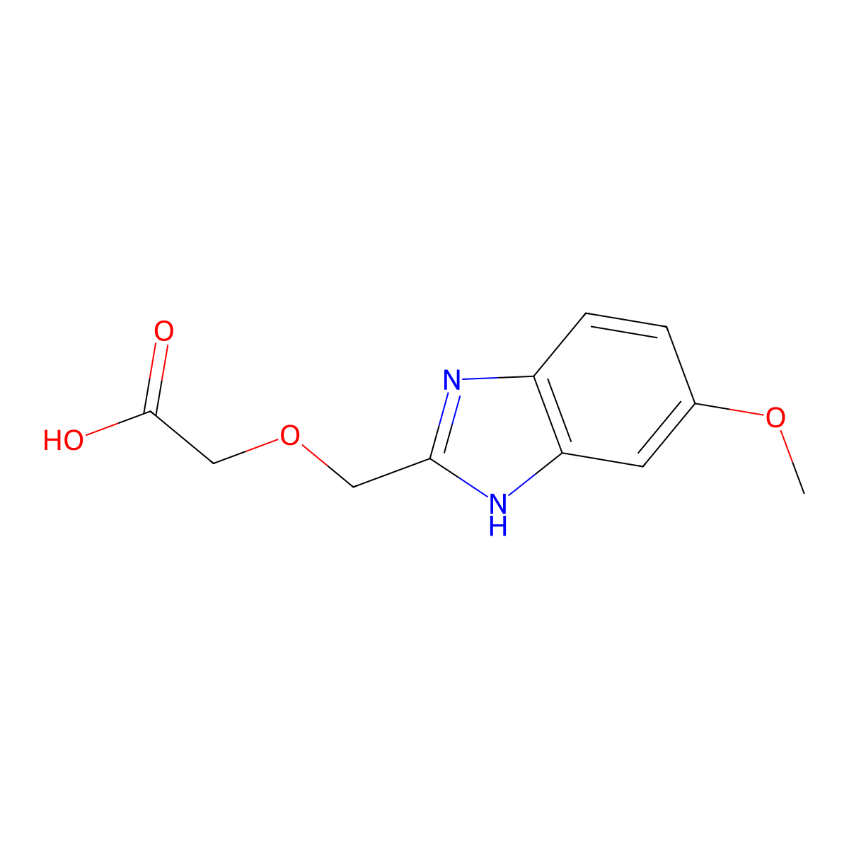2-[(5-methoxy-1H-1,3-benzodiazol-2-yl)methoxy]acetic acid molecular structure, CAS 1484674-50-1