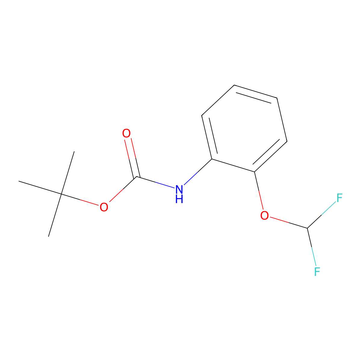 tert-butyl N-[2-(difluoromethoxy)phenyl]carbamate molecular structure, CAS 1484677-64-6