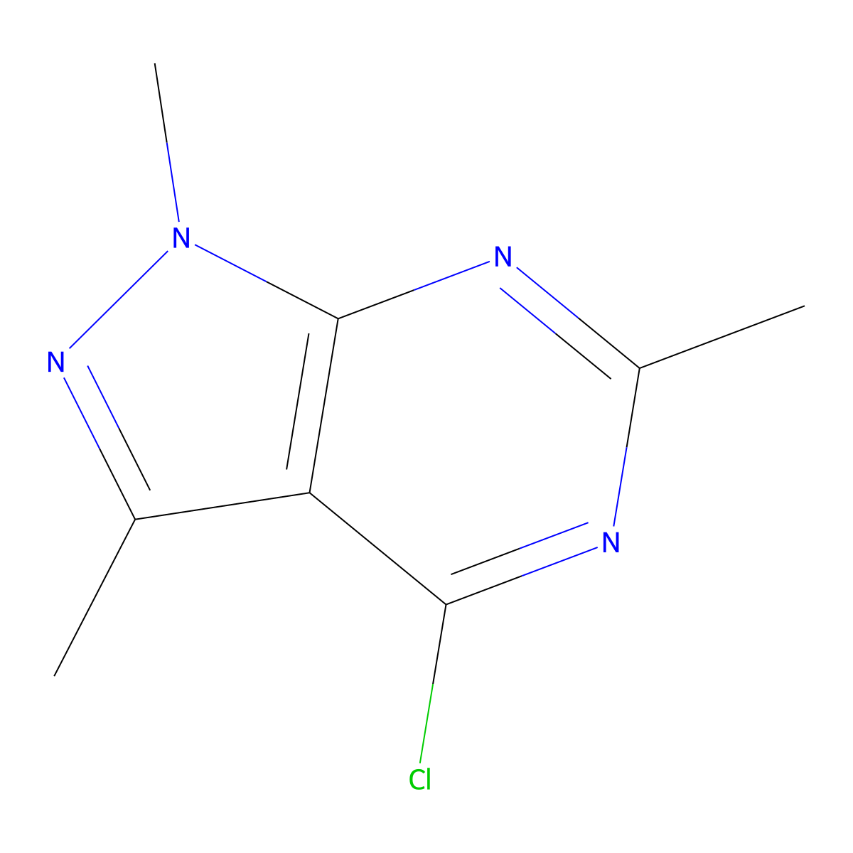 4-Chloro-1,3,6-trimethyl-1h-pyrazolo[3,4-d]pyrimidine molecular structure, CAS 1484678-04-7