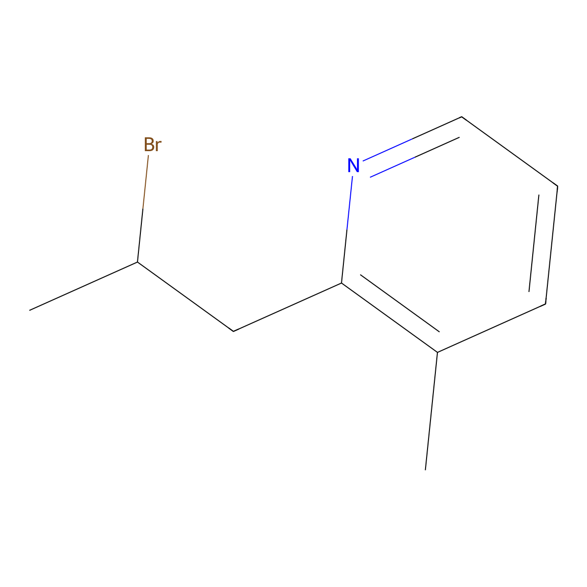 2-(2-Bromopropyl)-3-methylpyridine molecular structure, CAS 1484682-58-7