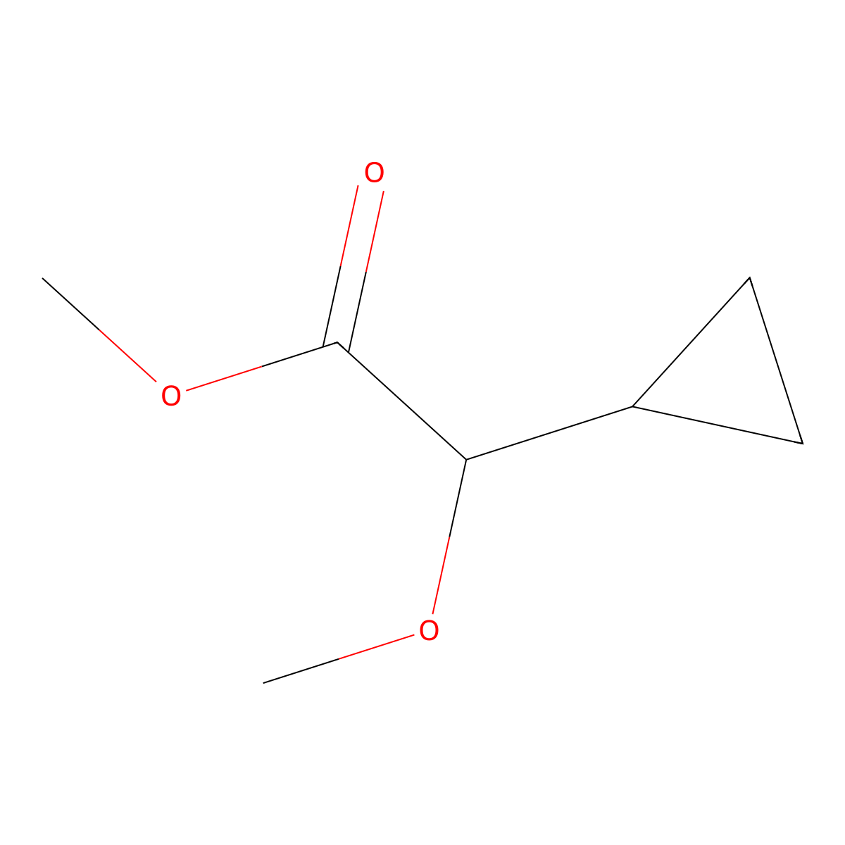 Methyl 2-cyclopropyl-2-methoxyacetate molecular structure, CAS 1484686-43-2
