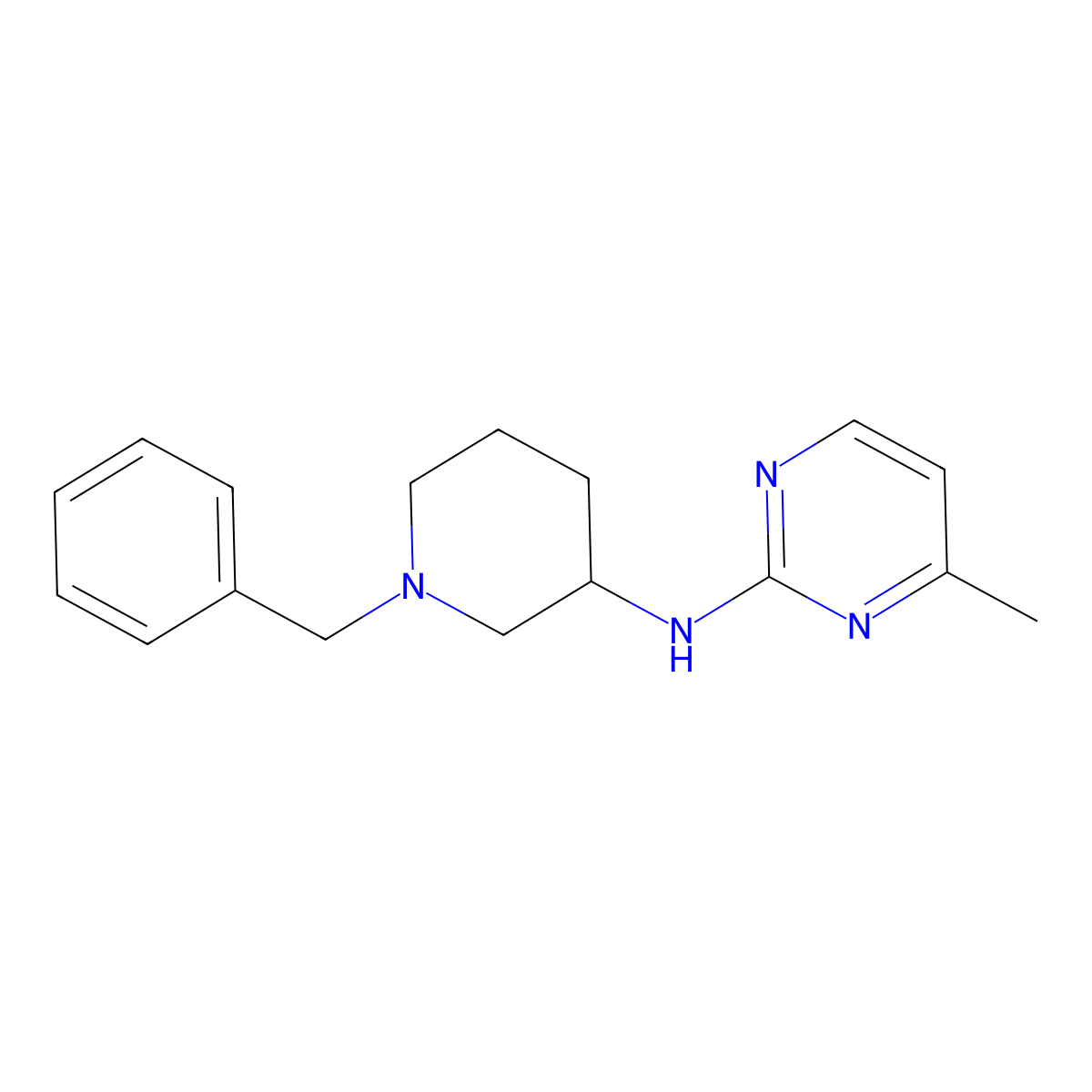 N-(1-benzylpiperidin-3-yl)-4-methylpyrimidin-2-amine molecular structure, CAS 1484693-91-5