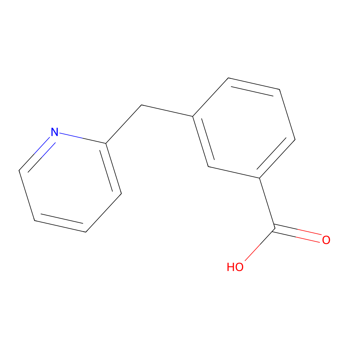 3-((Pyridin-2-yl)methyl)benzoic acid molecular structure, CAS 1484723-11-6