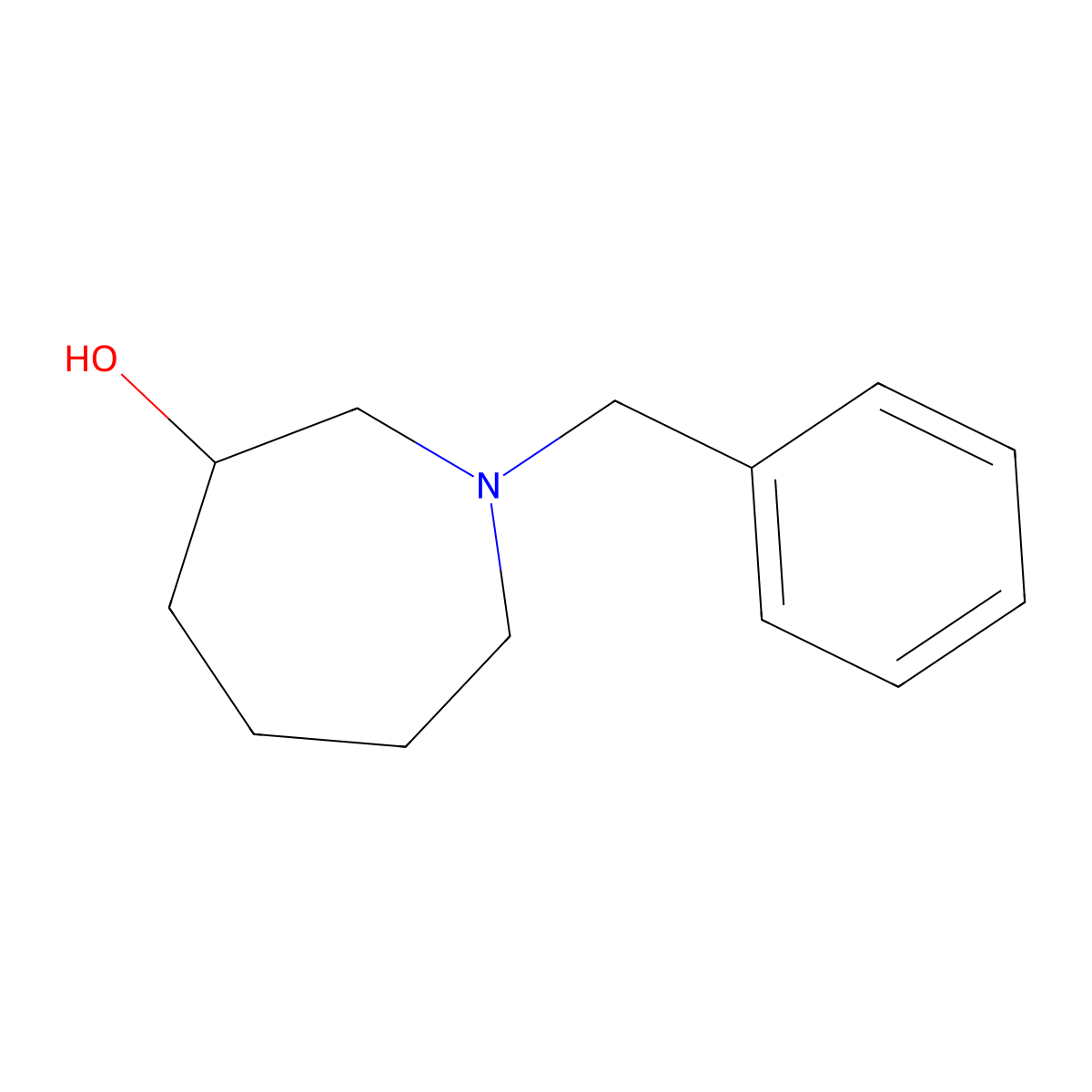 1-Benzylazepan-3-ol molecular structure, CAS 148473-84-1