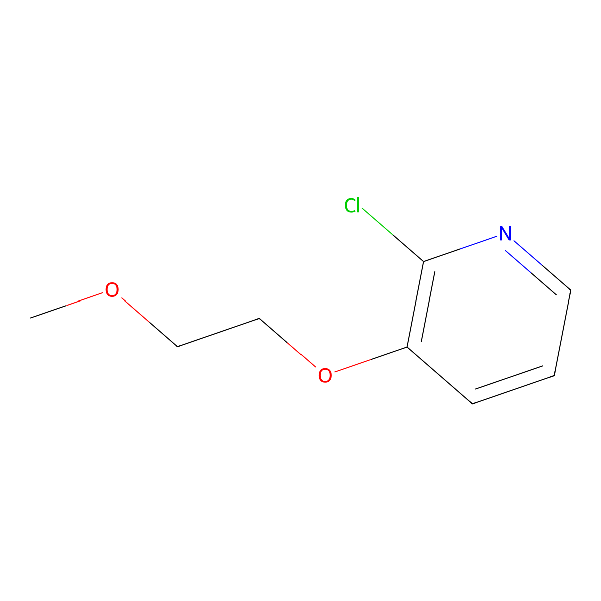 2-Chloro-3-(2-methoxyethoxy)pyridine molecular structure, CAS 1484765-63-0