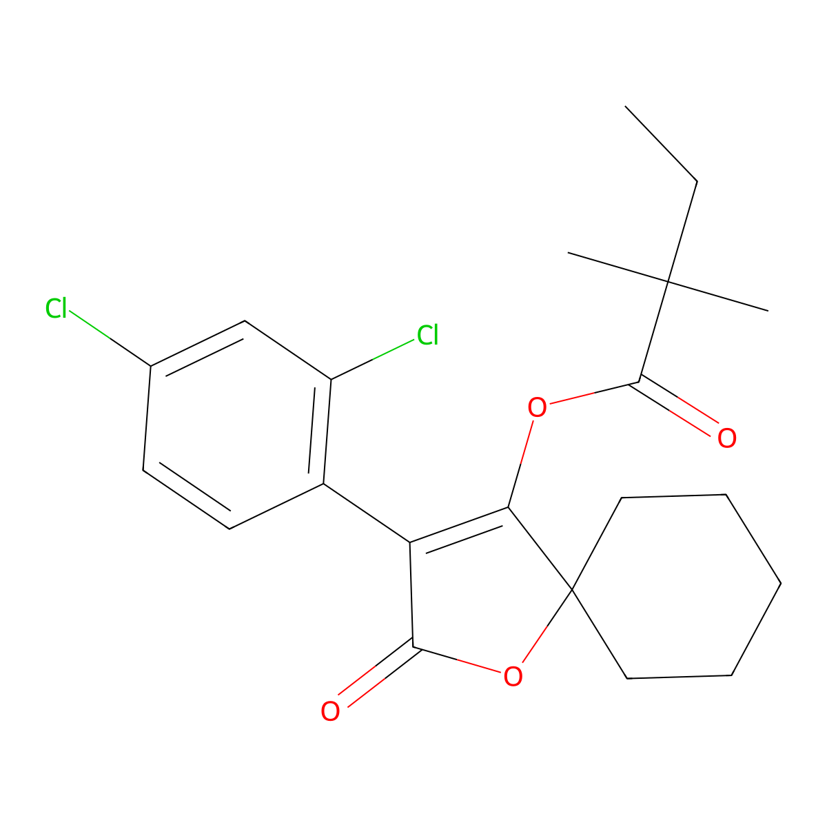 Spirodiclofen molecular structure, CAS 148477-71-8
