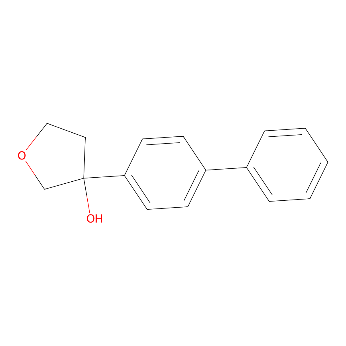 3-[1,1'-Biphenyl]-4-yltetrahydro-3-furanol molecular structure, CAS 1484789-26-5