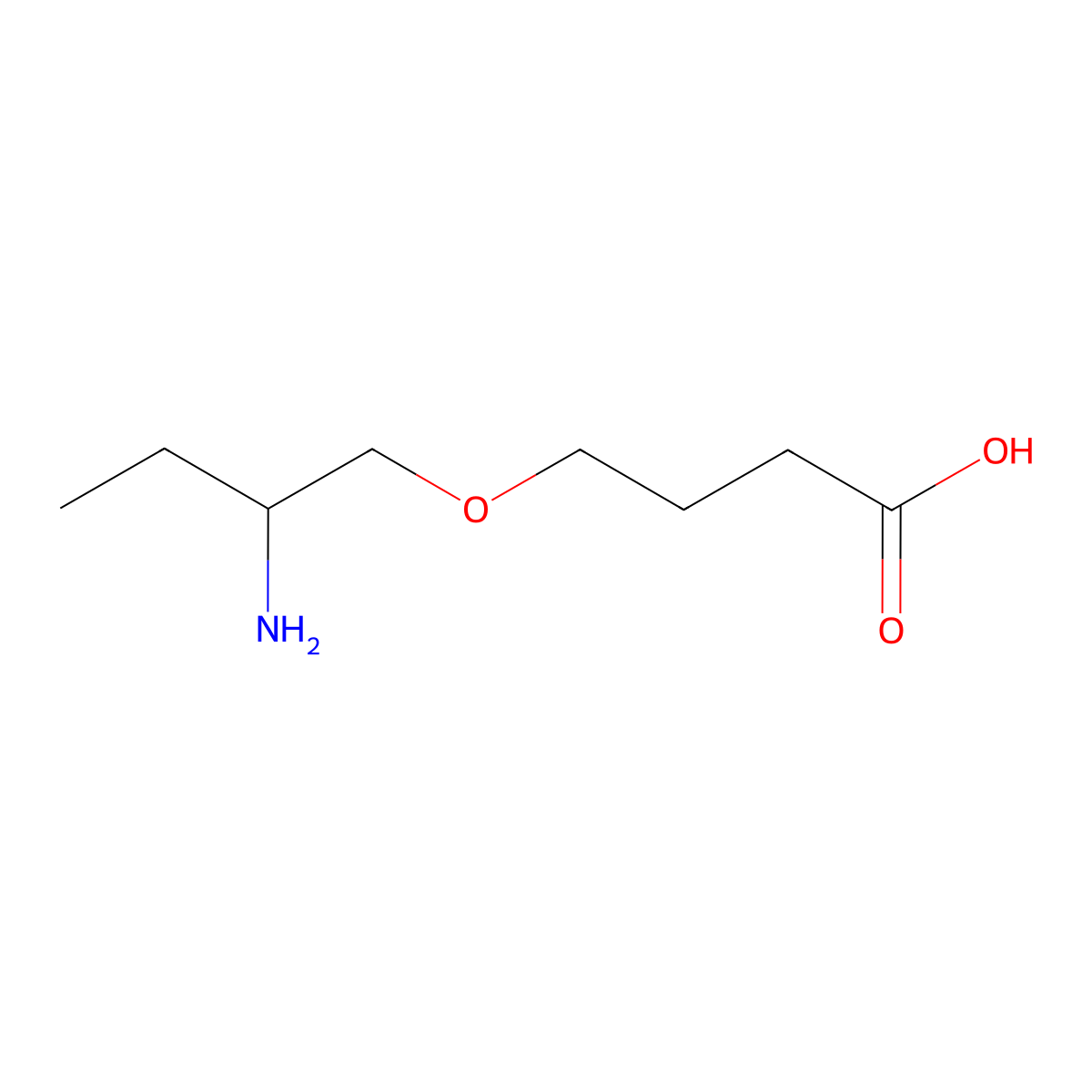4-(2-Aminobutoxy)butanoic acid molecular structure, CAS 1484789-71-0