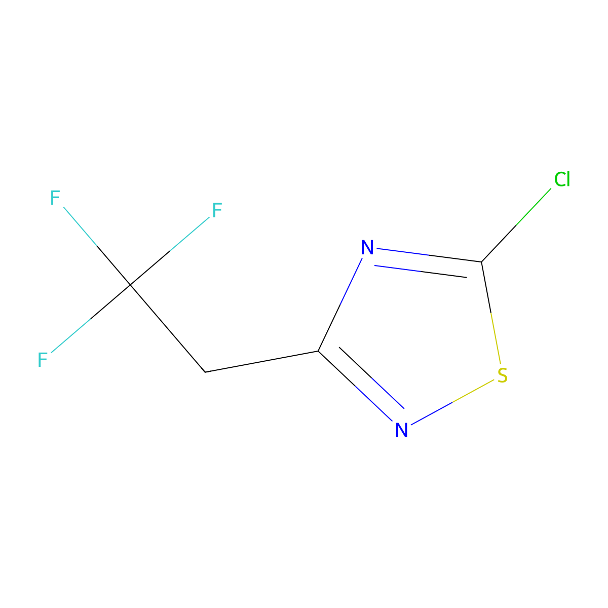 5-Chloro-3-(2,2,2-trifluoroethyl)-1,2,4-thiadiazole molecular structure, CAS 1484792-54-2