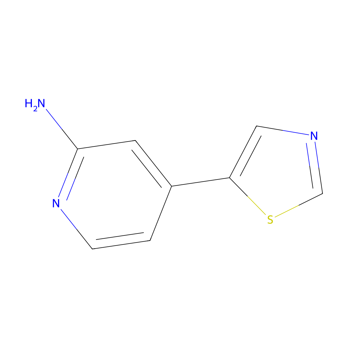 2-Amino-4-(thiazol-5-yl)pyridine molecular structure, CAS 1484814-74-5