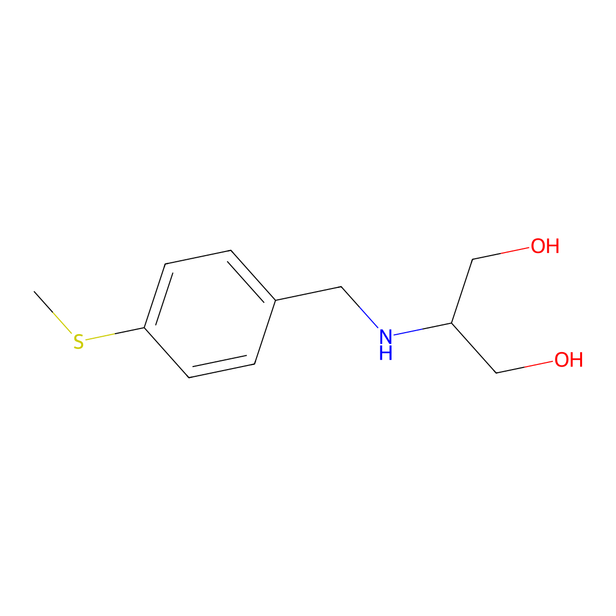 2-({[4-(Methylsulfanyl)phenyl]methyl}amino)propane-1,3-diol molecular structure, CAS 1484823-05-3