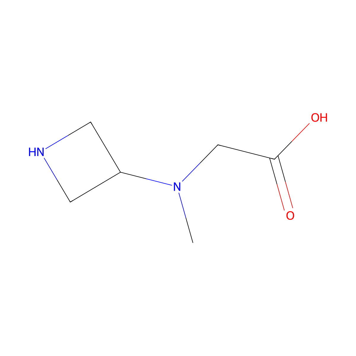 2-[(Azetidin-3-yl)(methyl)amino]acetic acid molecular structure, CAS 1484853-65-7
