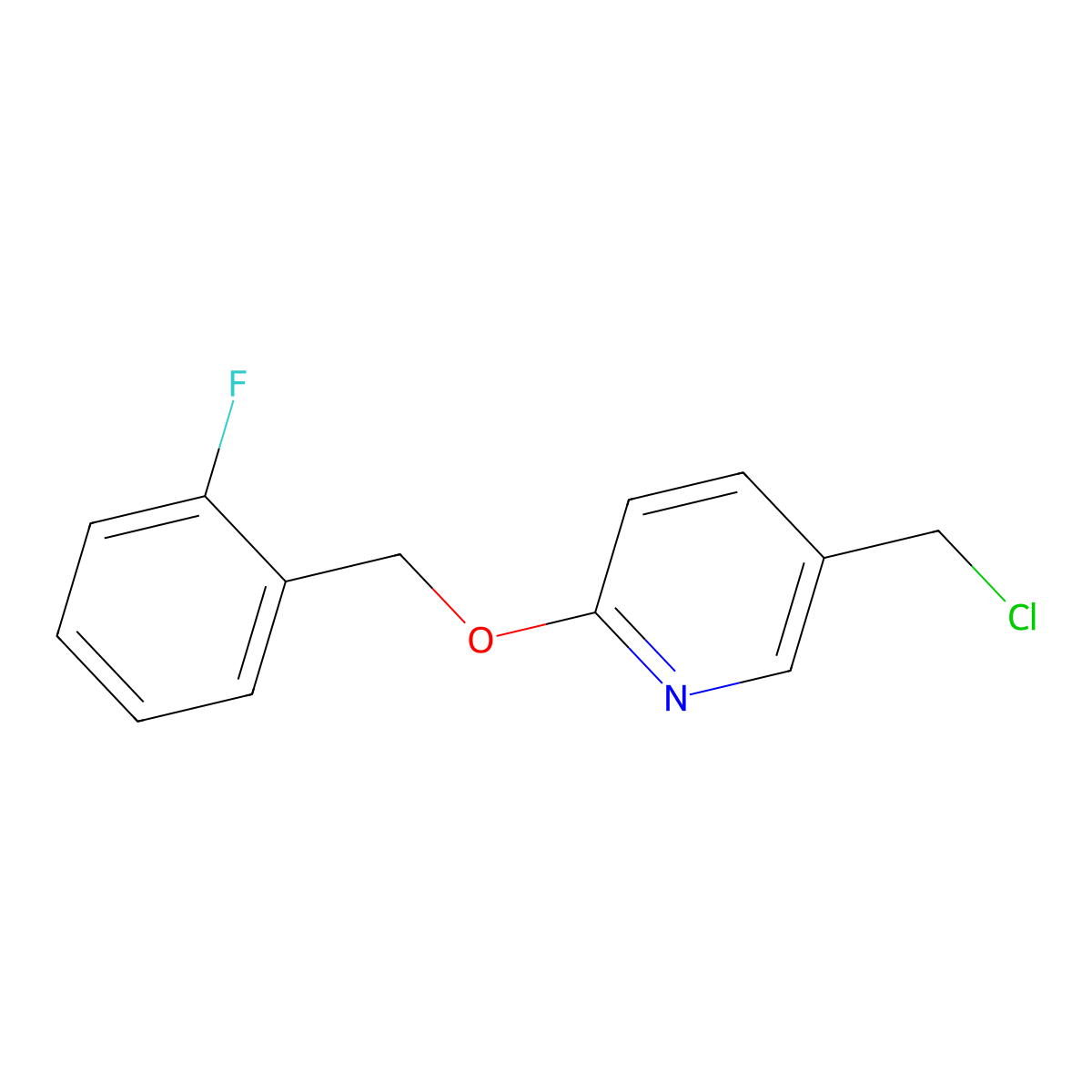 5-(Chloromethyl)-2-[(2-fluorophenyl)methoxy]pyridine molecular structure, CAS 1484859-68-8