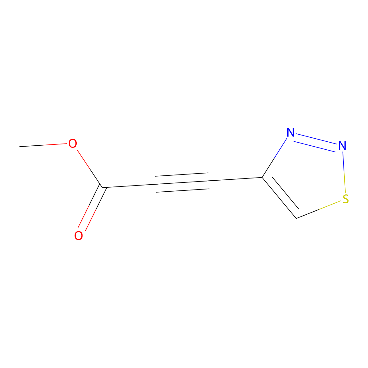 Methyl 3-(1,2,3-thiadiazol-4-YL)prop-2-ynoate molecular structure, CAS 1484873-02-0