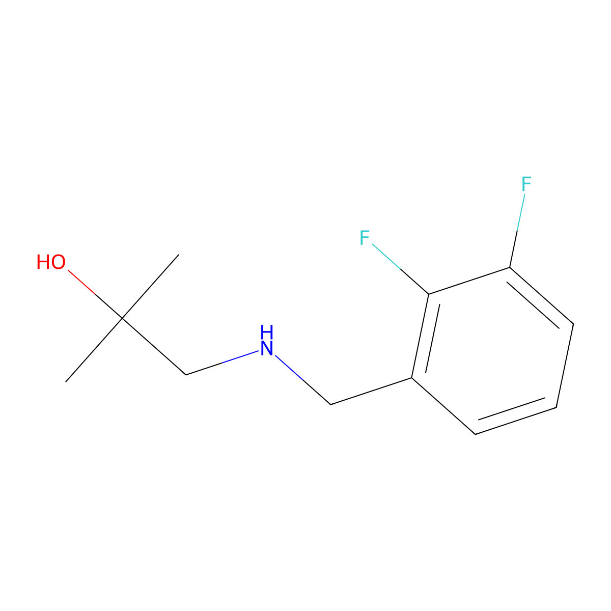 1-{[(2,3-Difluorophenyl)methyl]amino}-2-methylpropan-2-ol molecular structure, CAS 1484873-34-8