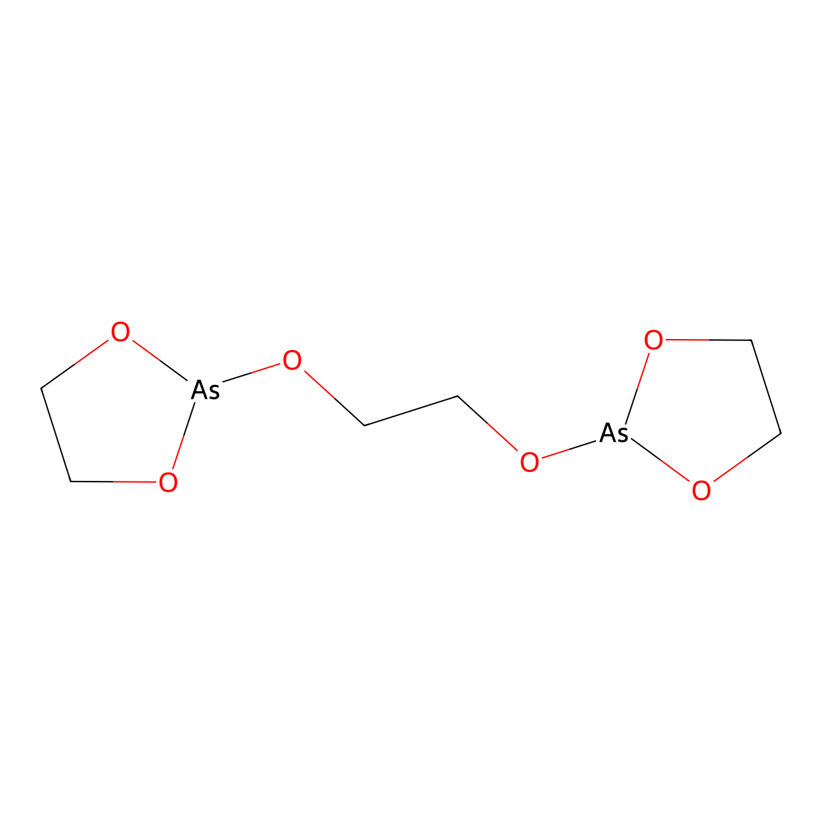 2,2'-(Ethylenebis(oxy))bis(1,3,2-dioxarsolane) molecular structure, CAS 14849-23-1