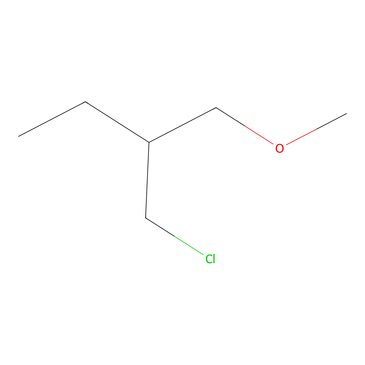 2-(Chloromethyl)-1-methoxybutane molecular structure, CAS 1484916-71-3