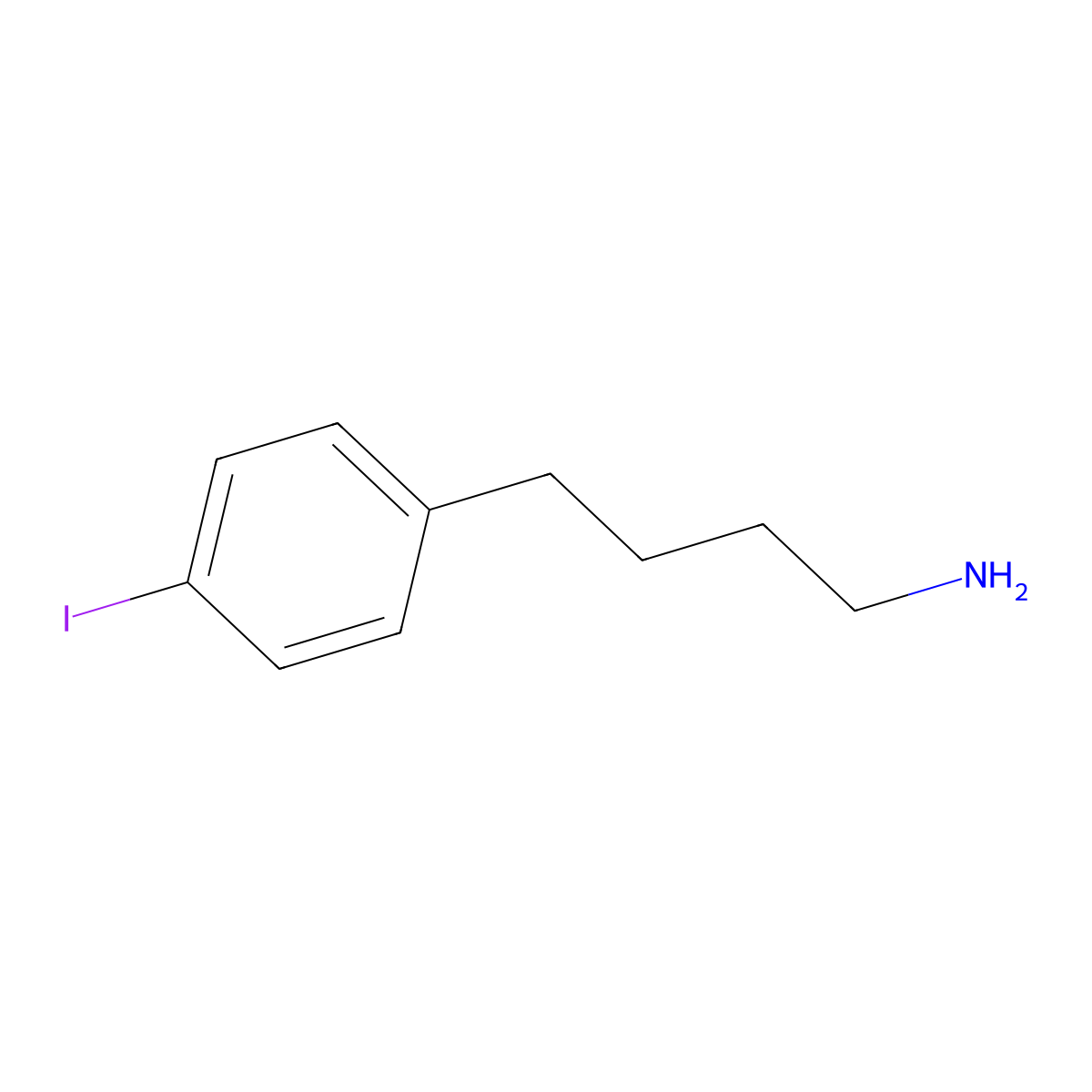 4-Iodo-benzenebutanamine molecular structure, CAS 1484920-83-3