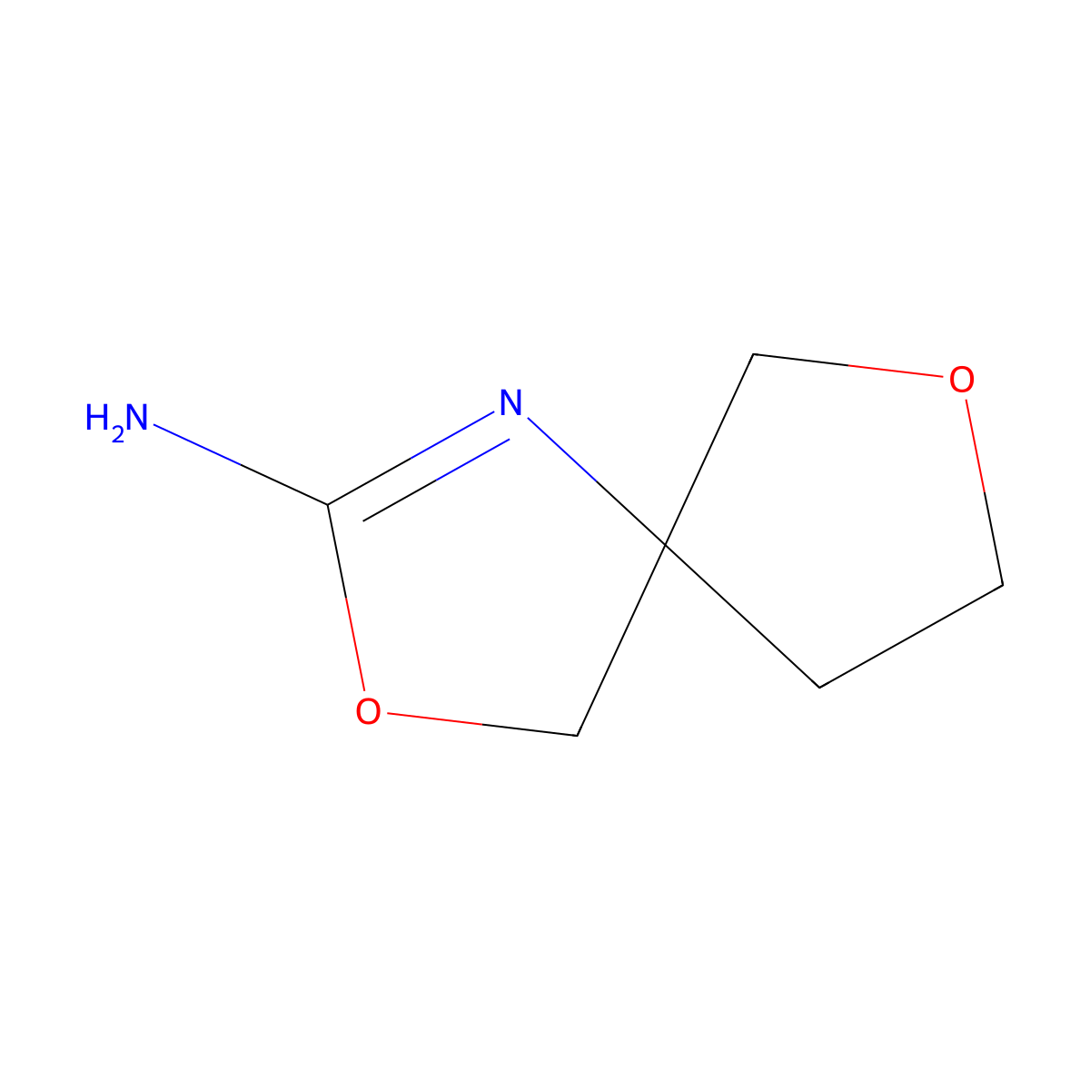 3,7-Dioxa-1-azaspiro[4.4]non-1-en-2-amine molecular structure, CAS 1484926-85-3