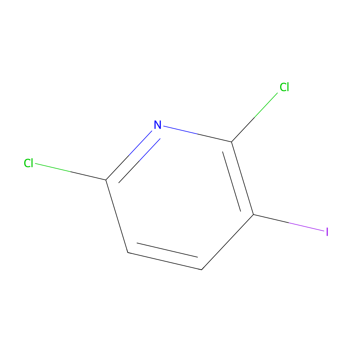 2,6-Dichloro-3-iodopyridine molecular structure, CAS 148493-37-2