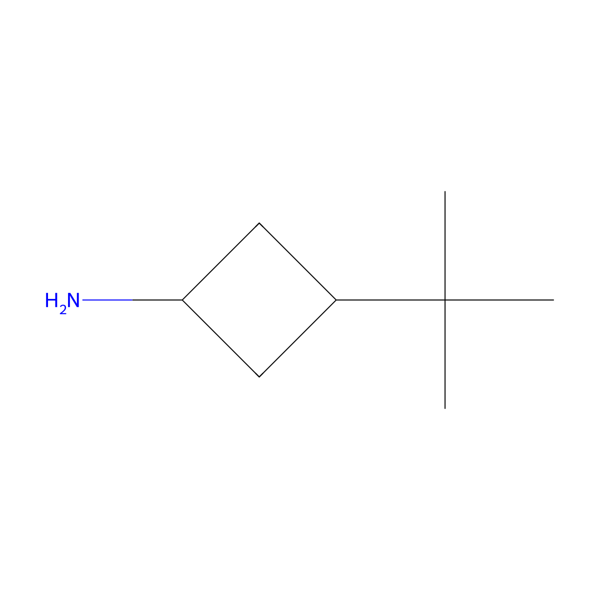 3-Tert-butylcyclobutan-1-amine molecular structure, CAS 1484930-26-8