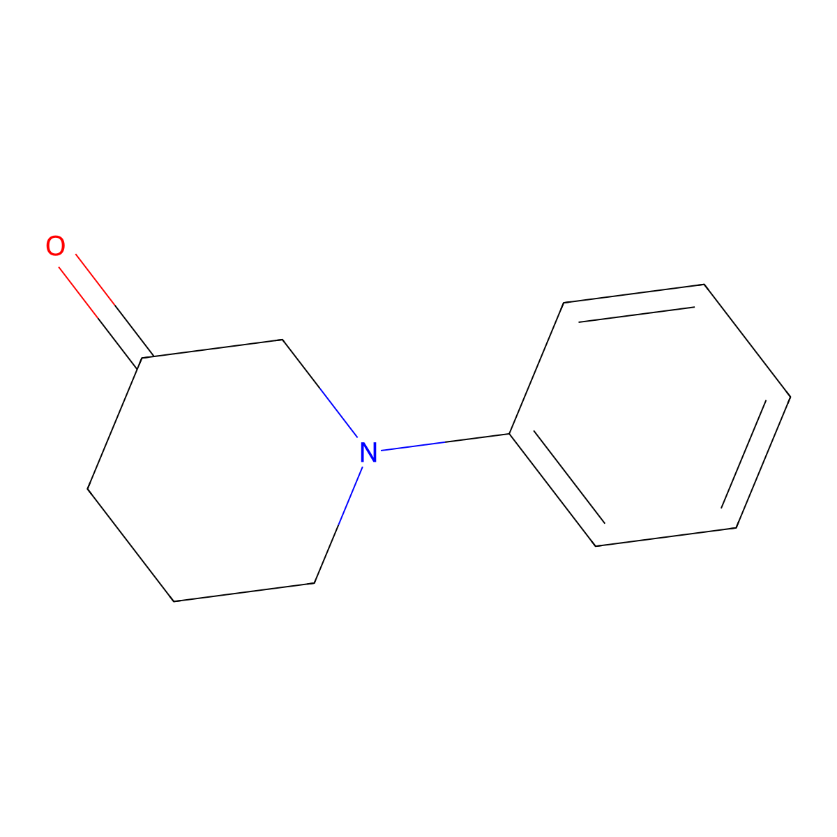 1-Phenylpiperidin-3-one molecular structure, CAS 148494-90-0
