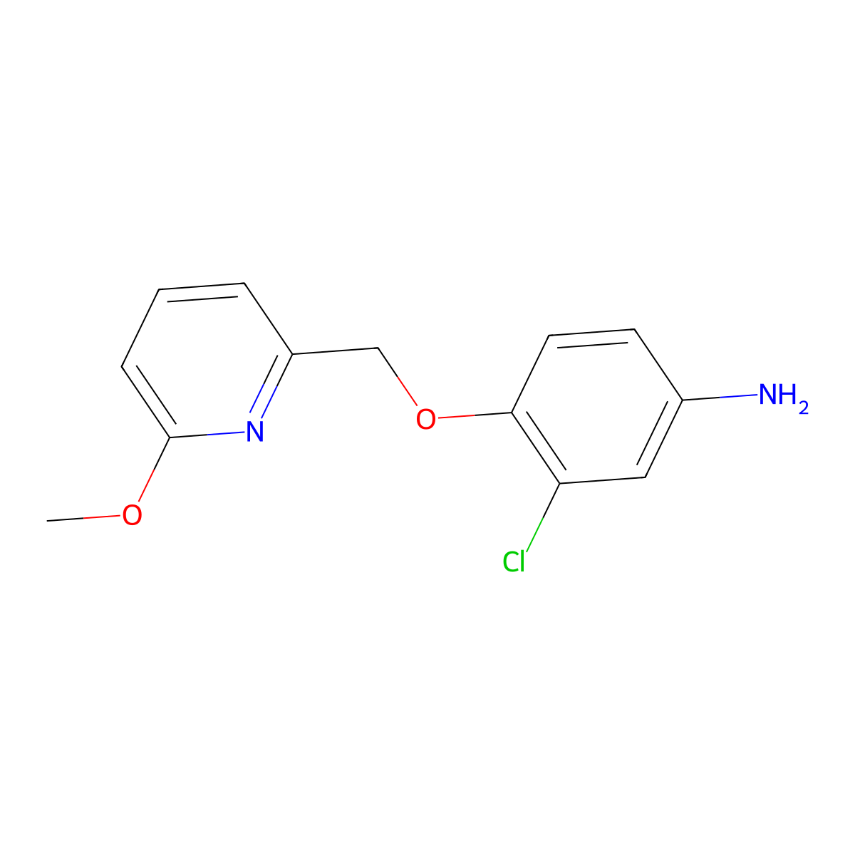 3-Chloro-4-[(6-methoxypyridin-2-yl)methoxy]aniline molecular structure, CAS 1484947-87-6