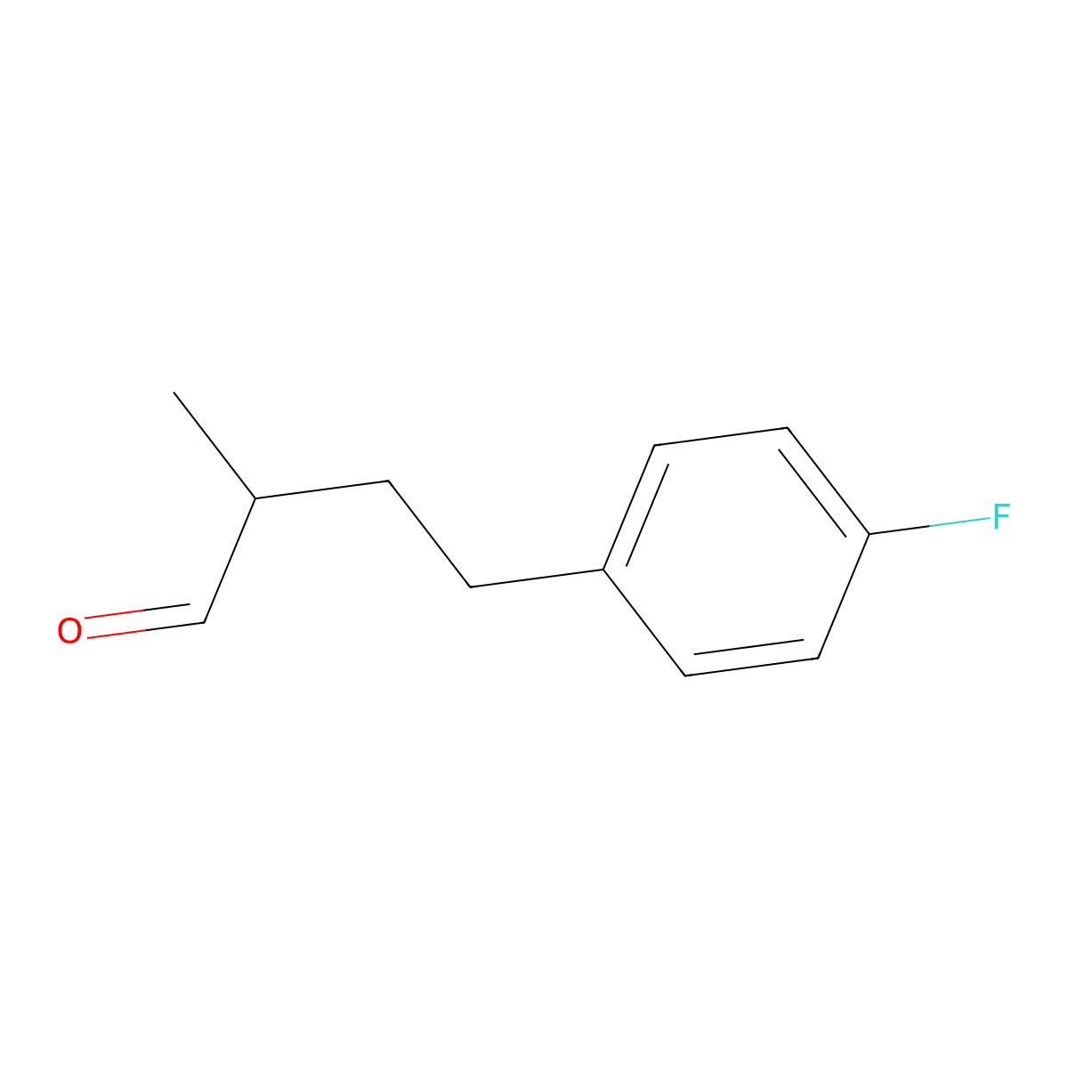 4-(4-Fluorophenyl)-2-methylbutanal molecular structure, CAS 1484962-39-1