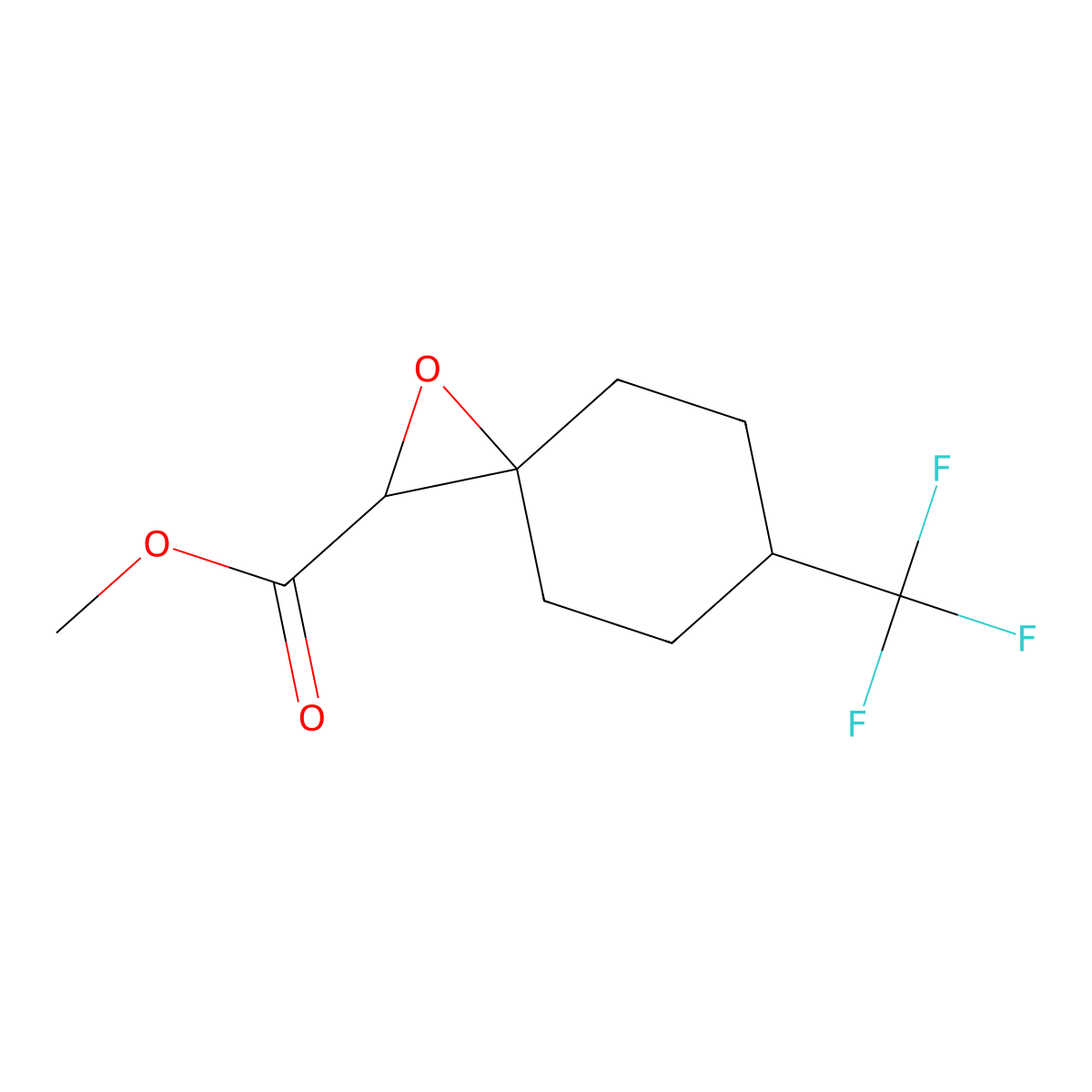 Methyl 6-(trifluoromethyl)-1-oxaspiro[2.5]octane-2-carboxylate molecular structure, CAS 1484971-49-4