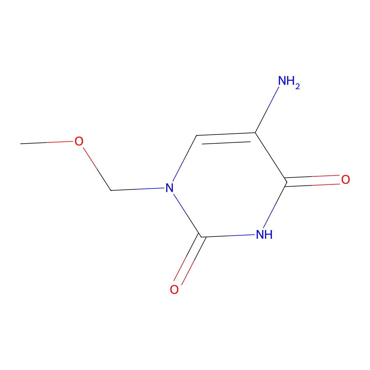 5-Amino-1-(methoxymethyl)-1,2,3,4-tetrahydropyrimidine-2,4-dione molecular structure, CAS 1484982-63-9