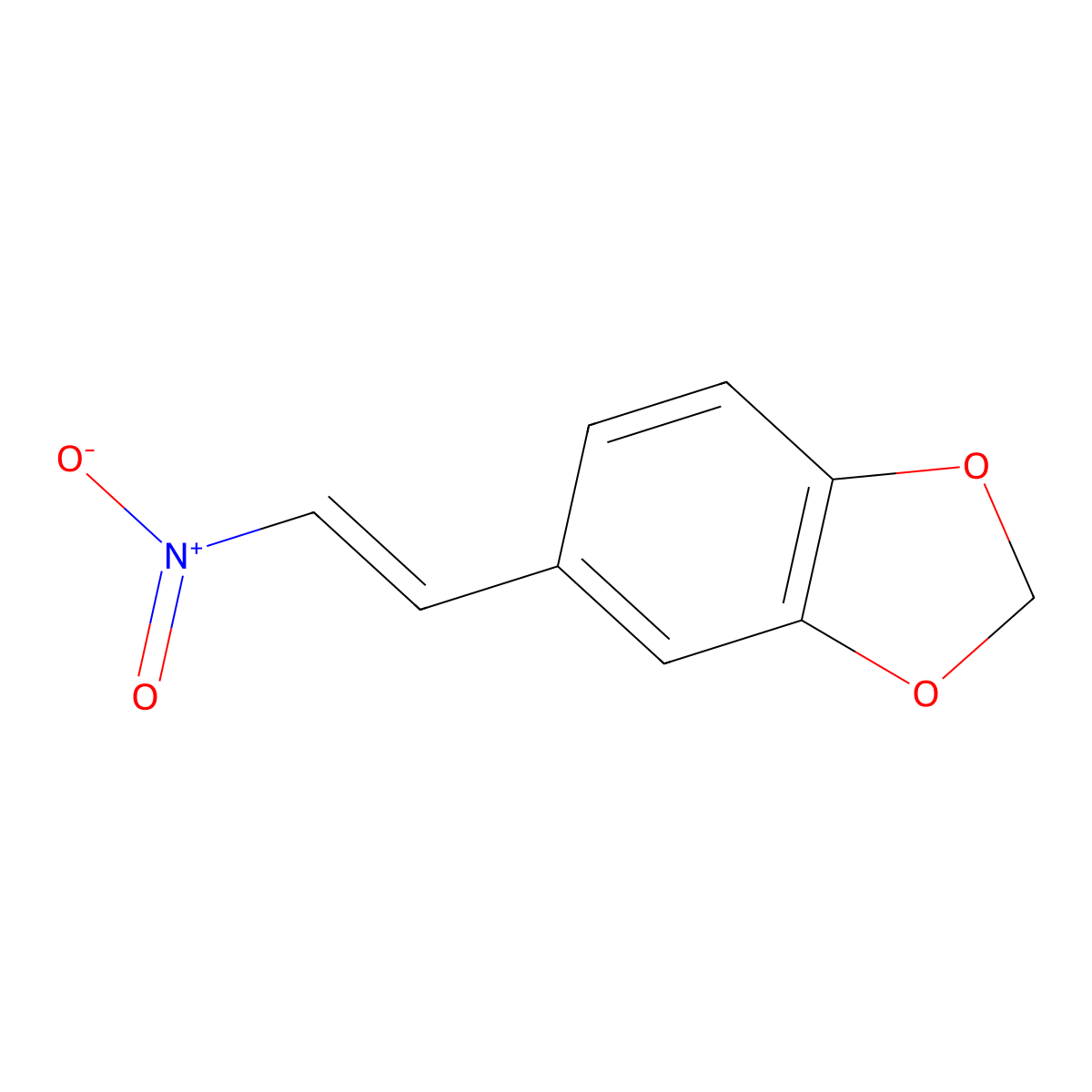 3,4-Methylenedioxy-beta-nitrostyrene molecular structure, CAS 1485-00-3