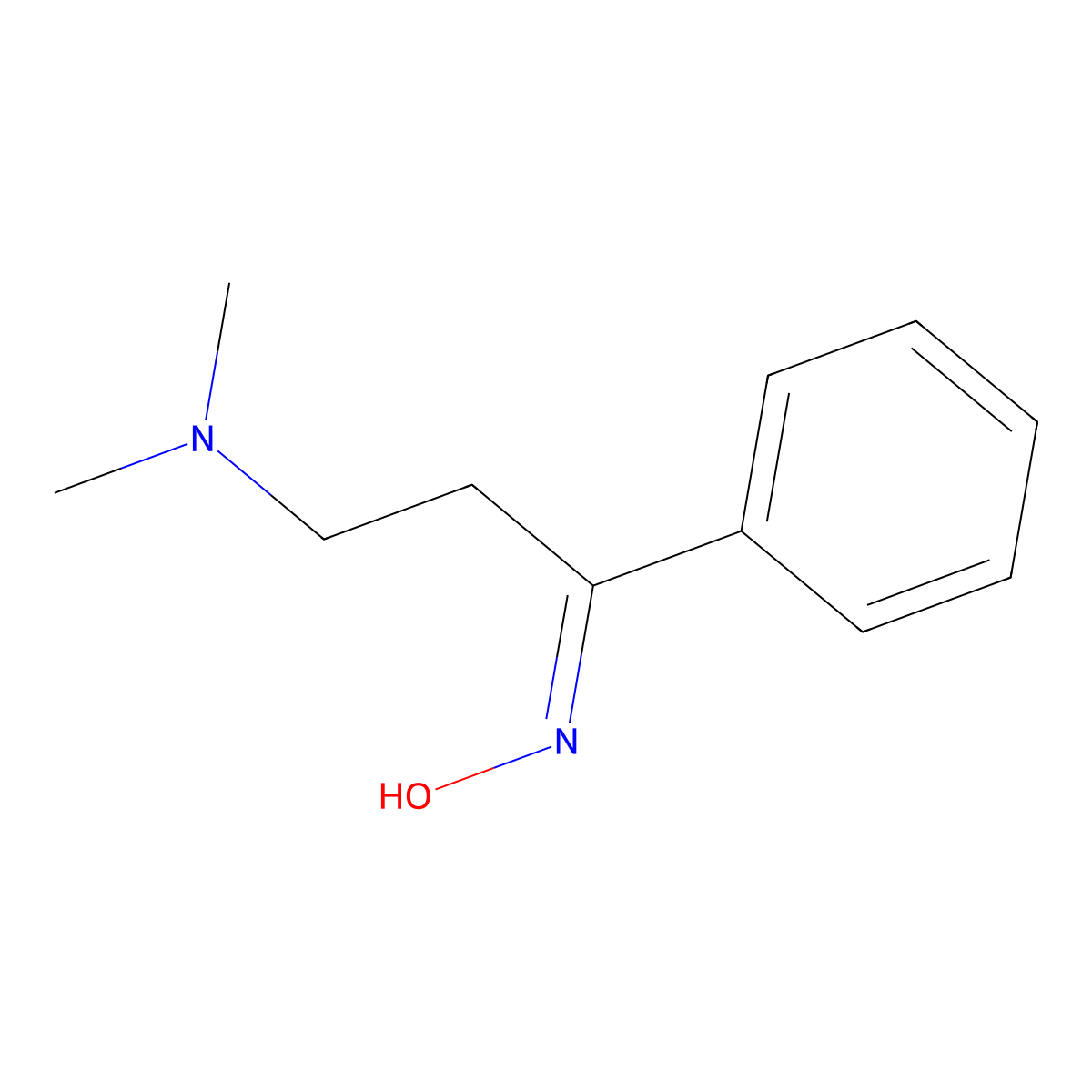 3-(Dimethylamino)-1-phenyl-propan-1-one oxime molecular structure, CAS 1485-16-1