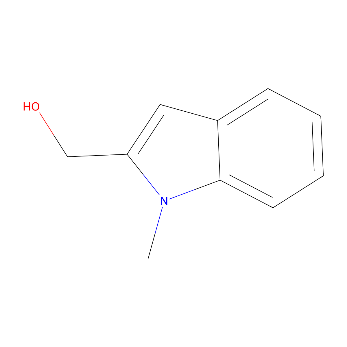 (1-methyl-1H-indol-2-yl)methanol molecular structure, CAS 1485-22-9