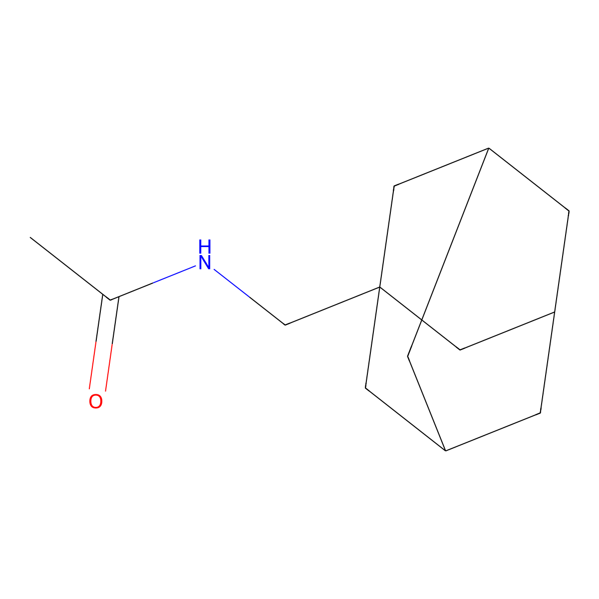N-(1-adamantylmethyl)acetamide molecular structure, CAS 1485-54-7
