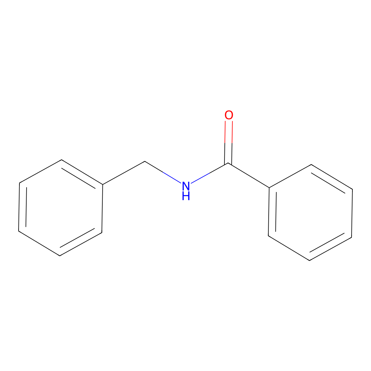 N-Benzoylbenzylamine molecular structure, CAS 1485-70-7