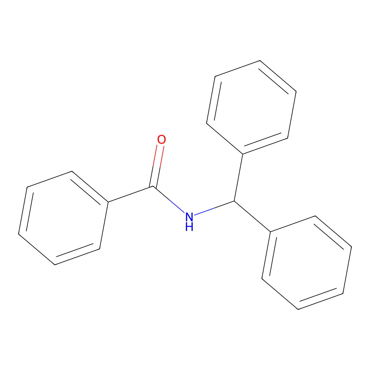 N-benzhydrylbenzamide molecular structure, CAS 1485-72-9