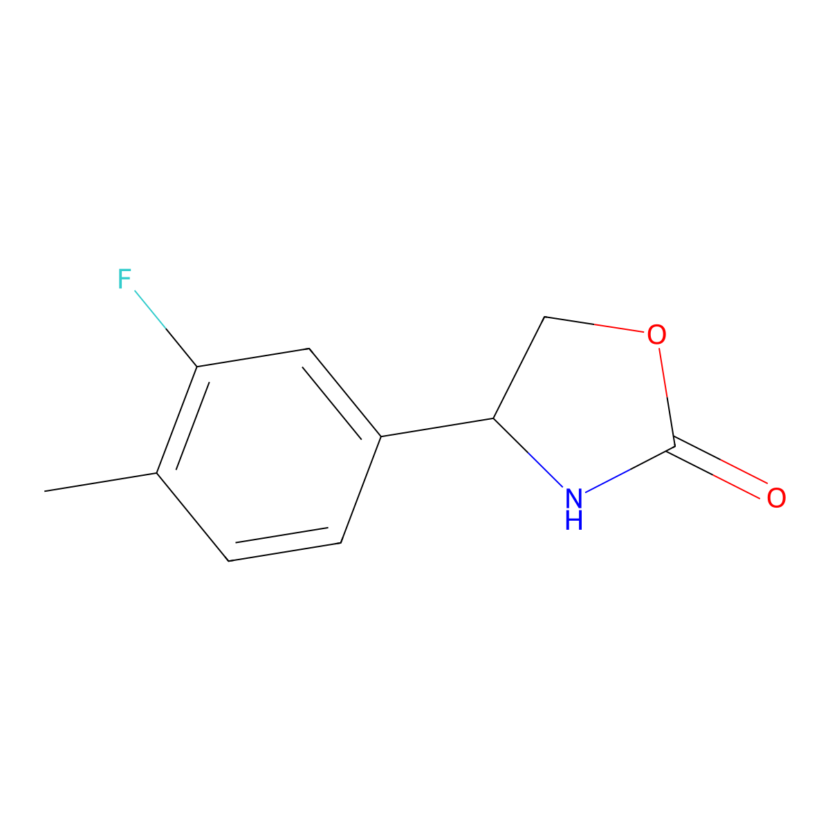 4-(3-Fluoro-4-methylphenyl)oxazolidin-2-one molecular structure, CAS 1485010-22-7
