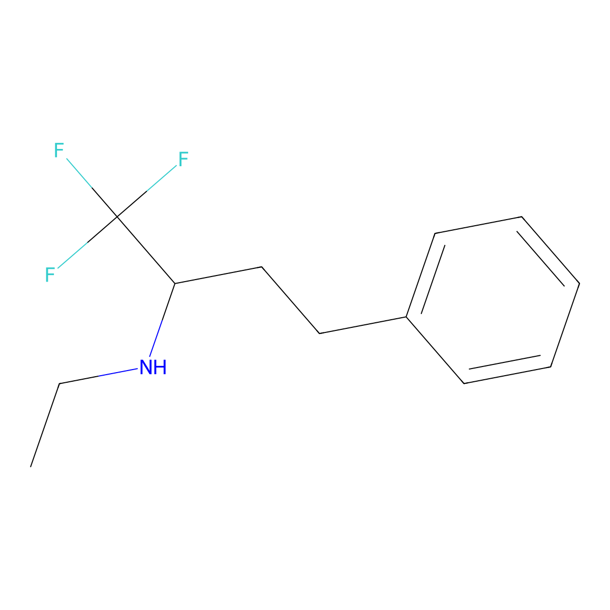 Ethyl(1,1,1-trifluoro-4-phenylbutan-2-yl)amine molecular structure, CAS 1485014-81-0
