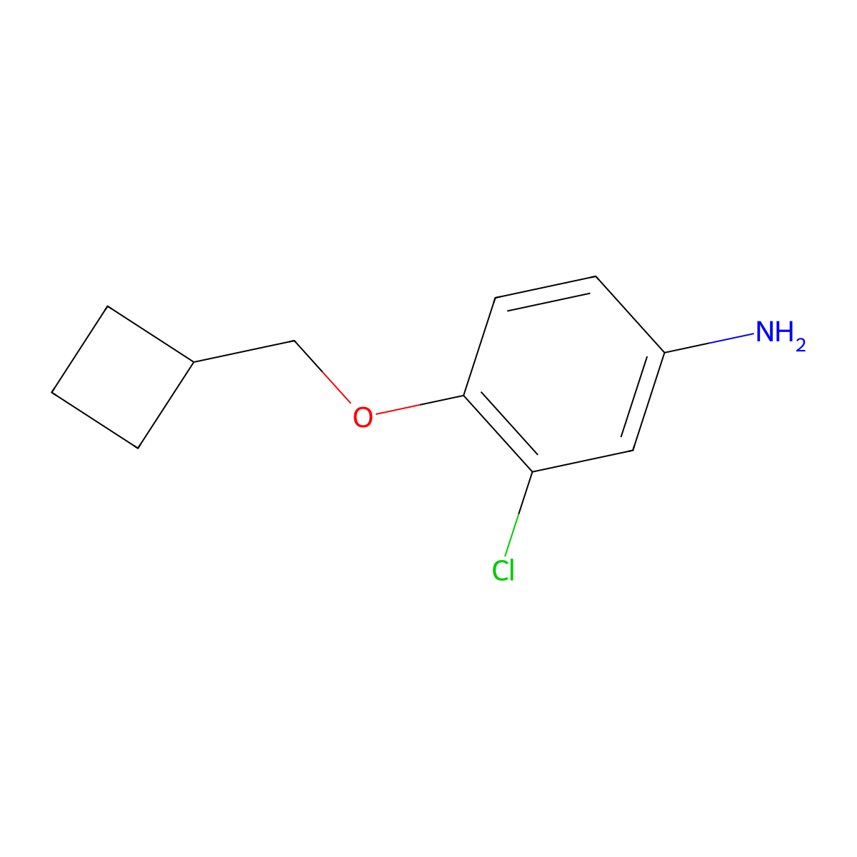 3-Chloro-4-(cyclobutylmethoxy)aniline molecular structure, CAS 1485019-27-9