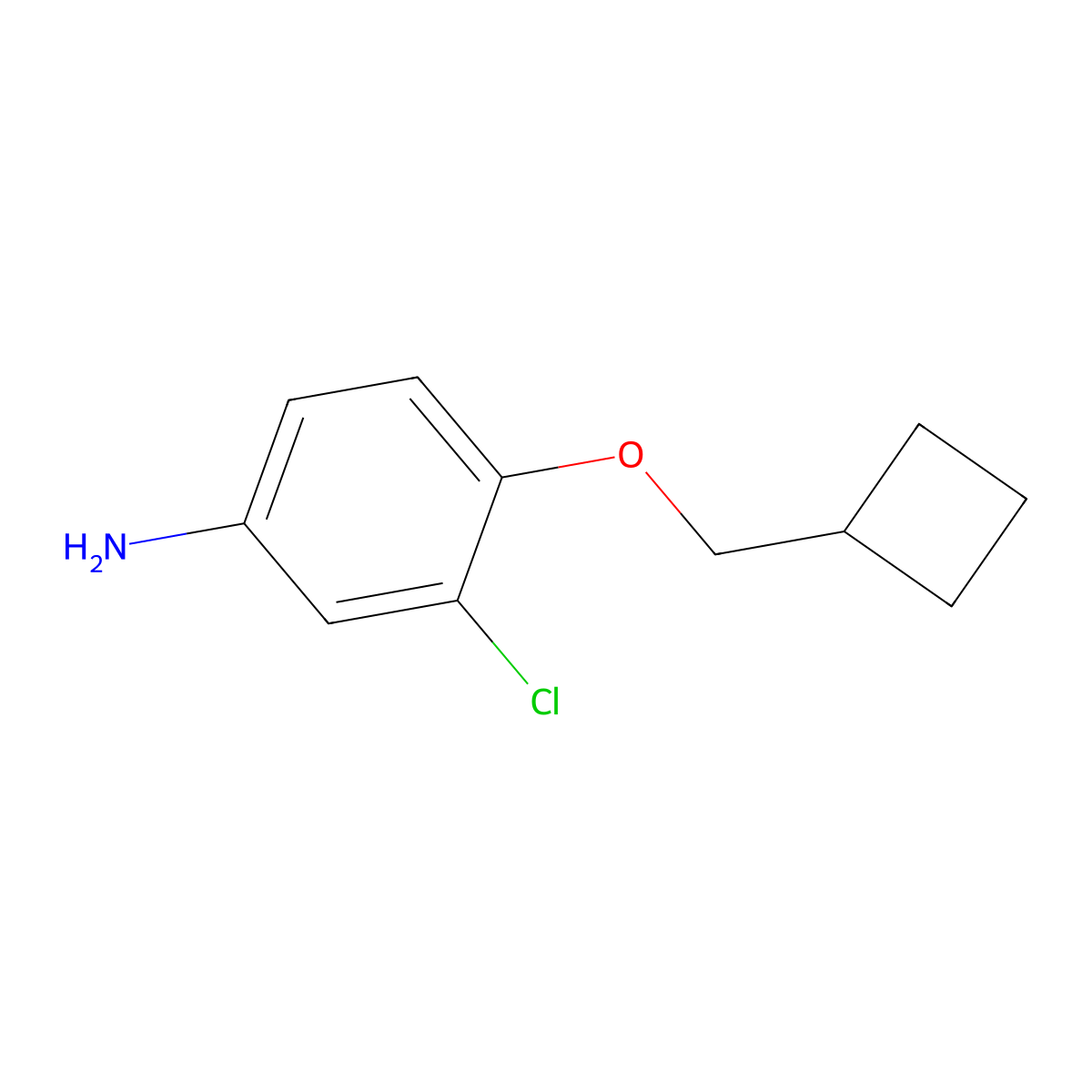 3-Chloro-4-(cyclobutylmethoxy)aniline molecular structure, CAS 1485019-27-9