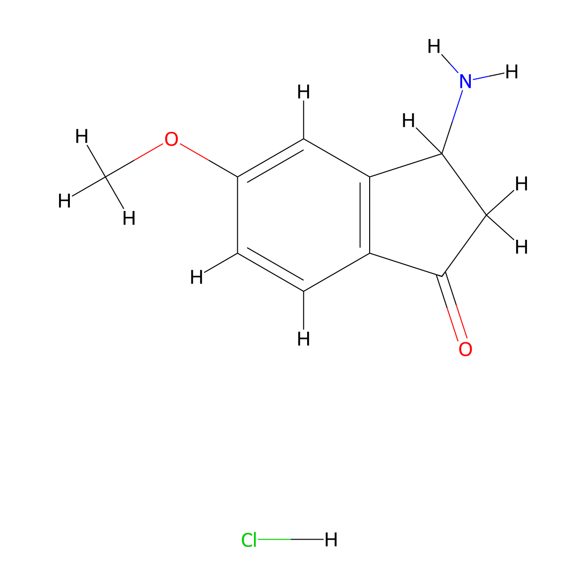 3-Amino-5-methoxyindan-1-one hydrochloride molecular structure, CAS 148502-18-5