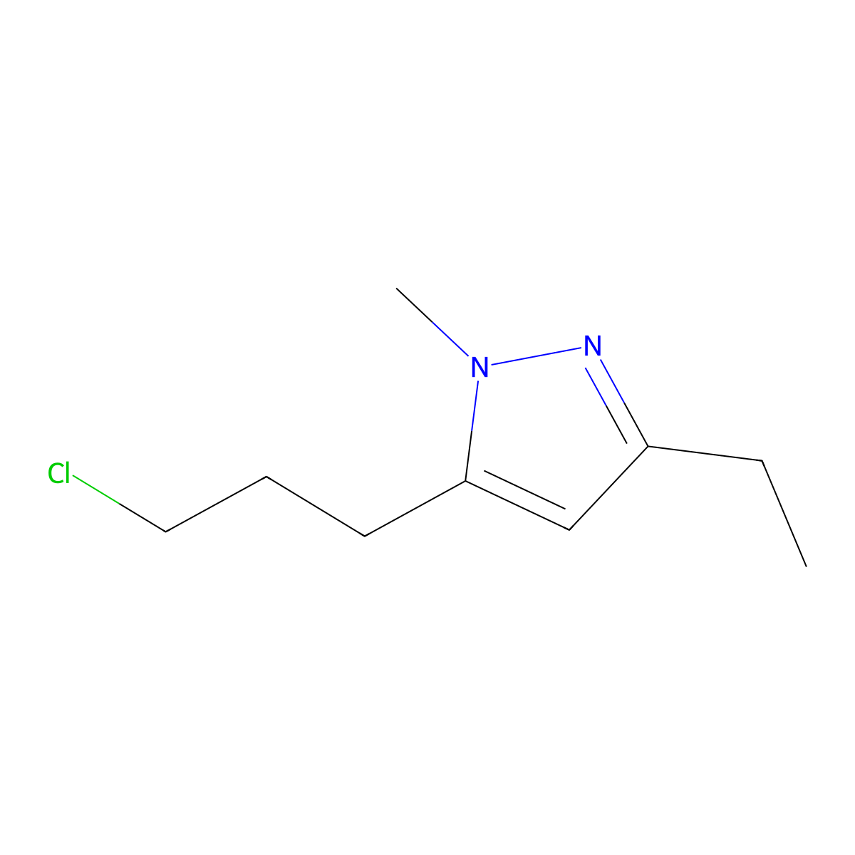 5-(3-Chloropropyl)-3-ethyl-1-methyl-1h-pyrazole molecular structure, CAS 1485027-33-5
