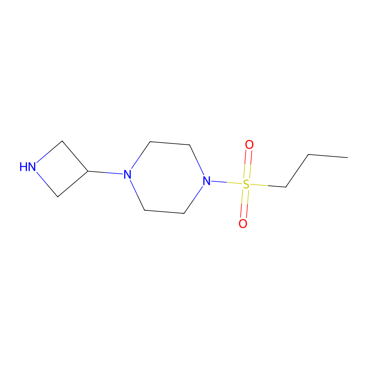 1-(Azetidin-3-yl)-4-(propylsulfonyl)piperazine molecular structure, CAS 1485079-28-4